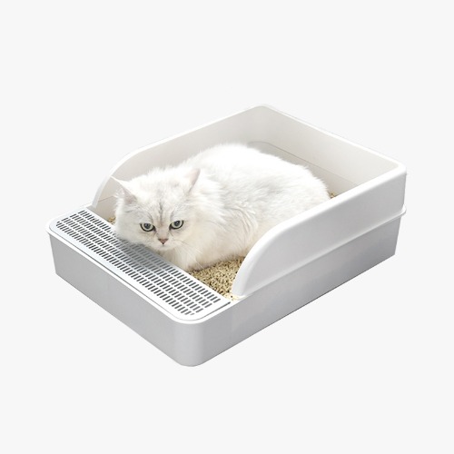 고양이 화장실 오픈형-WHITE